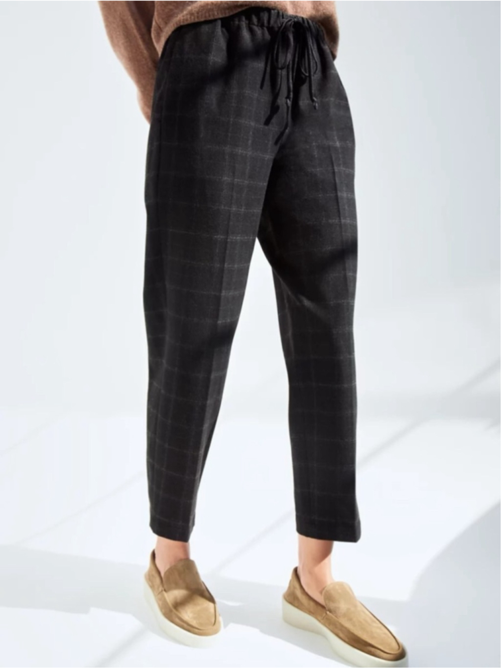 The Group by Babaton Jimmy Pant Medium Black Fine Grid Aritzia